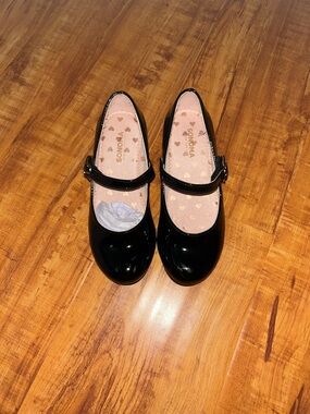 Sonoma Black Patent Mary Jane Dress Shoes with Pink Heart Lining